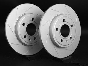 ES#2189764 - 8E0601MSLGMTLRA -  Rear Slotted Brake Rotors - Pair (288x12) - (NO LONGER AVAILABLE) - Featuring GEOMET protective coating - ECS - 