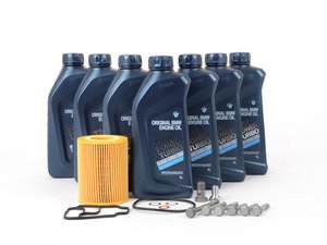 ES#2766025 - 11421719855kt - oil filter housing gasket Replacement kit - Includes everything for a oil filter housing gasket change and oil service - Assembled By ECS - BMW