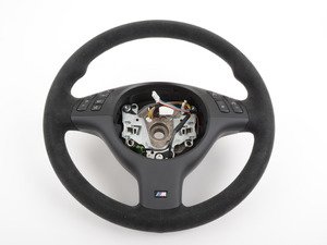 ES#54057 - 32347919218 -  M Sport Alcantara Steering Wheel - With Multifunction Controls - (NO LONGER AVAILABLE) - Reuses standard round airbag - plug and play! Taken from the ZHP performance model. - Genuine BMW - 