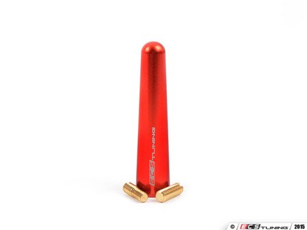 ES#2739461 - 001757ECS02B-03 - 76mm Billet Aluminum Antenna - Red - (NO LONGER AVAILABLE) - Increase your visual appeal by decreasing your antenna length - ECS - 