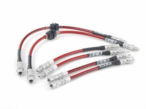 ES#257633 - E36m334 - Exact-Fit Stainless Steel Brake Lines - Complete Kit - DOT-compliant kit to improve pedal feel in your vehicle. - ECS - BMW