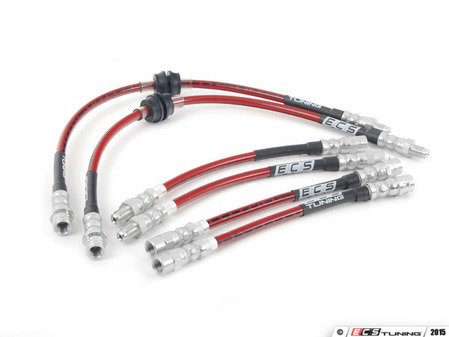 ES#257633 - E36m334 - Exact-Fit Stainless Steel Brake Lines - Complete Kit - DOT-compliant kit to improve pedal feel in your vehicle. - ECS - BMW
