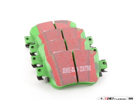 ES#2816772 - DP22201 -  Rear GreenStuff Performance Brake Pad Set (272mm) - Designed as a mildly upgraded pad, great for an afternoon of sporty driving. - EBC - Audi Volkswagen