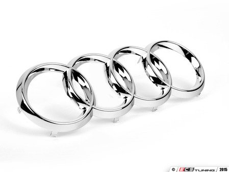 ES#451517 - 8K0853605 - Audi Rings Badge - Chrome - (NO LONGER AVAILABLE) - Located on the radiator grille - Genuine Volkswagen Audi - Audi