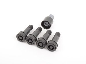 ES#2647983 - 0019901707 - Wheel Lock Set - Black - Featuring Genuine Mercedes-Benz M14 X 1.5 X 45 - Wheel Locks with Key - Genuine Mercedes Benz - Mercedes Benz