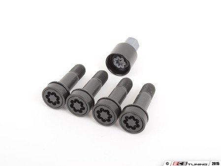 ES#2647983 - 0019901707 - Wheel Lock Set - Black - Featuring Genuine Mercedes-Benz M14 X 1.5 X 45 - Wheel Locks with Key - Genuine Mercedes Benz - Mercedes Benz