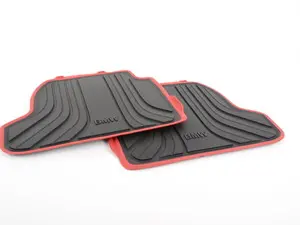 F22/F87 rear Rubber Floor Mats - Black