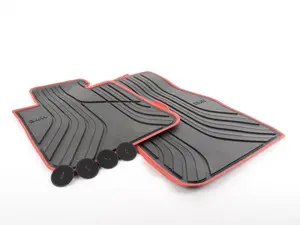 Front Rubber Floor Mats - Black