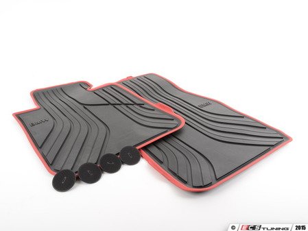 ES#2733497 - 51472219794 - Front Rubber Floor Mats - Black - Protects your floor and carpet from moisture - Genuine BMW - BMW