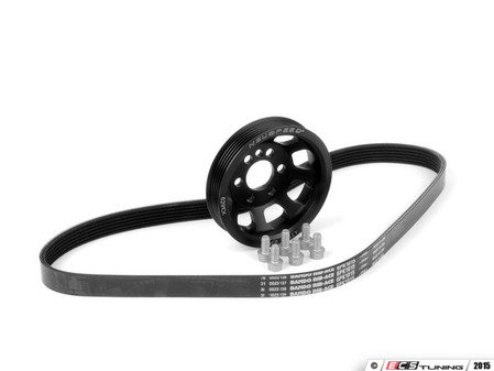 ES#2826029 - 62.10.91 - Power Pulley Kit - black - Includes performance underdrive pulley,shorter drive belt, and securing hardware - Neuspeed - Volkswagen