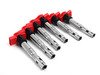 ES#2723130 - 002686ECSKT -  2.0T Coil Pack Conversion Kit - Anodized Black Plates with Red Coil Packs - Unload your ICM's and update your 2.7T ignition system! - ECS - Audi