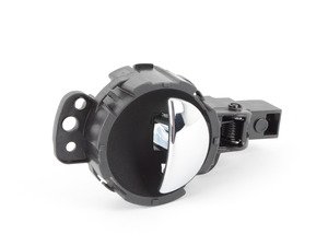 ES#89590 - 51212753717 - Interior Door Handle - Front Left - Half circle metal finish door opener unit - Genuine MINI - MINI