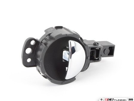 ES#89590 - 51212753717 - Interior Door Handle - Front Left - Half circle metal finish door opener unit - Genuine MINI - MINI