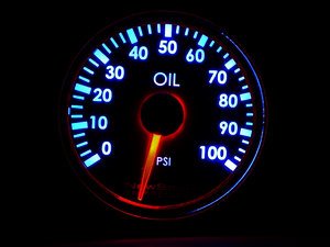 ES#7926 - GAU002 - 52mm Indigo Perfect Match Oil Pressure Gauge Kit - Perfect match for your blue interior lights. (0-100psi gauge) - New South Performance - 