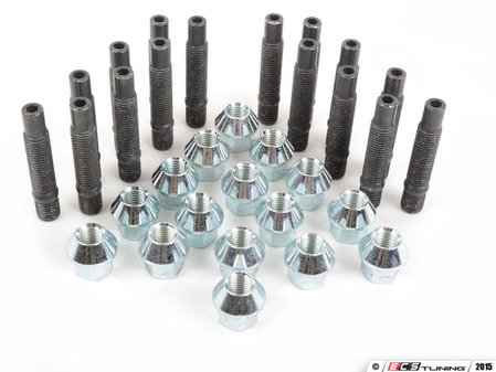 ES#2837112 - 001467ecs30KT3 - Wheel Stud Conversion Kit - Full Set - Make wheel changes faster and easier, enough to convert both axles - ECS - BMW