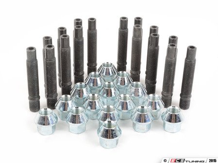 ES#2837113 - 001467ecs30KT4 - Wheel Stud Conversion Kit - full set - Make wheel changes faster and easier, enough to convert both axles - ECS - BMW