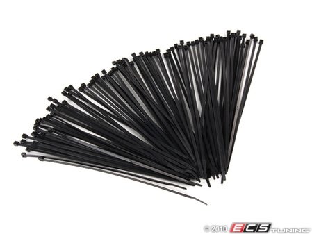 ES#5841 - TW11 100P - Plastic Wire Tie-100 Pack - 1 pack of 100 11" black wire tie/straps - AFT - Audi Volkswagen