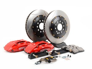 ES#2918998 - st83.135.4700.71 - front 4 piston Big Brake Kit (355x32) - Upgrade to 2 piece rotors (slotted), (4) piston calipers (red), & high performance pads - StopTech - 