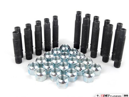 ES#2806943 - 001467ECS01KT4 - Ball Seat Stud Conversion Kit - Make wheel changes faster and easier - ECS - Audi Volkswagen