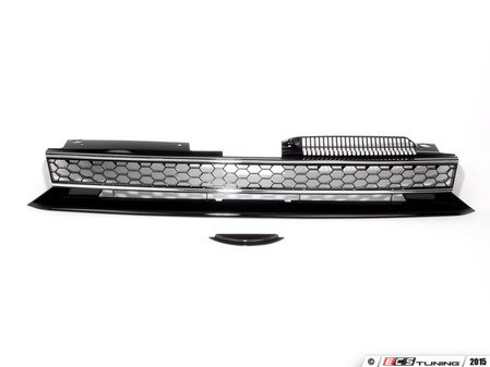 ES#2873001 - 21-9558caKT1 - Badgeless Grille - Black With Chrome Strips - (NO LONGER AVAILABLE) - Add a custom touch without major modifications - ECS - 