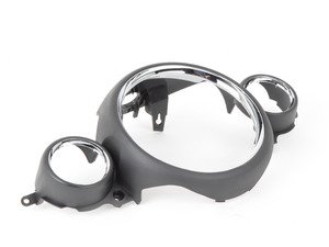 ES#116723 - 51452752794 - Center Dash Display Trim - Chrome version  - Mounts in the center of the dash with dual vents - Genuine MINI - MINI