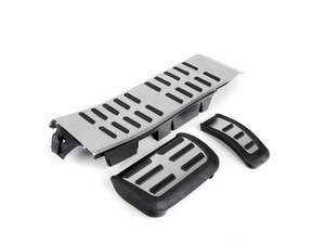 ES#2639941 - RS5EUROPEDAL - RS5 Pedal Set With Dead Pedal - Includes the brushed aluminum throttle, brake and dead pedals - Bremmen Parts - Audi