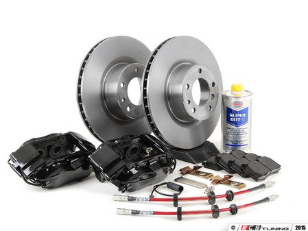ES#2702712 - 34111161177KT - OE 4 Piston Front Big Brake Kit (324x30) - Upgrade your brakes with this bolt on and go solution, featuring Brembo 4 piston calipers. Includes everything down to the fluid. - Assembled By ECS - BMW
