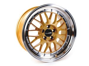 ES#2695513 - 881-10KT - 18" Style 881 Wheels - Set Of Four - (NO LONGER AVAILABLE) - 18"x8.5" ET35 /18"x9.5" ET35 5x112 - Gold/Machined Lip - Alzor - 