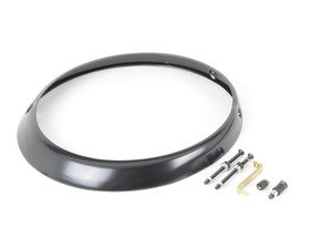 ES#2598369 - 91163193301 - Black Headlamp Retaining Ring - Priced Each - Inner headlamp ring for H4 style (Euro) headlamps - Two required - URO - Porsche