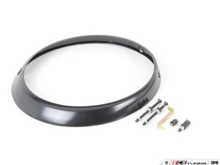 ES#2598369 - 91163193301 - Black Headlamp Retaining Ring - Priced Each - Inner headlamp ring for H4 style (Euro) headlamps - Two required - URO - Porsche