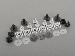 ES#2581815 - 4A0805137KT - Front Belly Pan Installation Hardware Kit - Includes the necessary hardware to secure the belly pan to the vehicle - Assembled By ECS - Audi