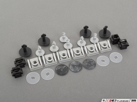 ES#2581815 - 4A0805137KT - Front Belly Pan Installation Hardware Kit - Includes the necessary hardware to secure the belly pan to the vehicle - Assembled By ECS - Audi