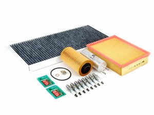 ES#2723155 - E53V8IN2dKT - "Dry" Inspection II Service Kit - Includes spark plugs and all filters - add your preferred fluids for a complete service - Assembled By ECS - BMW
