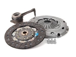 ES#2581111 - 06A141KT1 - Clutch Kit - (NO LONGER AVAILABLE) - Includes pressure plate, clutch disc, throwout bearing, and pressure plate hardware - Genuine Volkswagen Audi - 