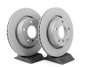 ES#2569684 - 2114230912SET2 - Rear Brake Rotors - Pair - Vented rotors, not for use on vehicles with solid rear brake rotors - Zimmermann - Mercedes Benz
