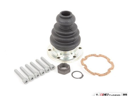 ES#2581245 - 443498201A - Front Inner CV Joint Boot Kit - Complete boot kit, with hardware, and grease - Febi - Audi