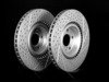 ES#2189763 - 8E0301TXSGMTLRA - Front Cross Drilled & Slotted Brake Rotors - Pair (345x30) - (NO LONGER AVAILABLE) - Featuring GEOMET protective coating. - ECS - 