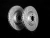ES#2189763 - 8E0301TXSGMTLRA - Front Cross Drilled & Slotted Brake Rotors - Pair (345x30) - (NO LONGER AVAILABLE) - Featuring GEOMET protective coating. - ECS - 