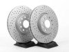 ES#2848991 - 1k0615301ADFRKT - Front Brake service kit (312x25) - (NO LONGER AVAILABLE) - Featuring ECS GEOMET drilled and slotted rotors and EBC RedStuff pads - Assembled By ECS - 