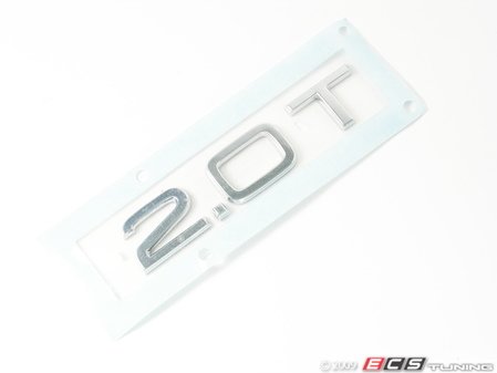 ES#8061 - 8H0853743H2ZZ - '2.0T' Emblem - Chrome - Replace your worn or missing emblem  - Genuine Volkswagen Audi - Audi Volkswagen