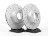ES#2817042 - 6854998xskt1KT - Performance Front & Rear Brake Service Kit - Featuring ECS GEOMET cross drilled and slotted rotors and Hawk HPS pads - Assembled By ECS - 