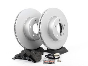 ES#2837071 - 34116864906KT1 - Front Brake Service Kit - Featuring ECS V5 coated rotors and ECS DD23 "Daily Driver" ceramic pads. - Assembled By ECS - BMW