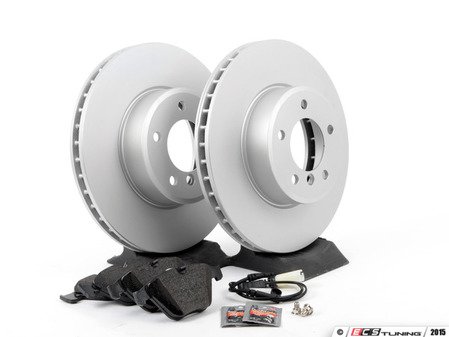 ES#2837071 - 34116864906KT1 - Front Brake Service Kit - Featuring ECS V5 coated rotors and ECS DD23 "Daily Driver" ceramic pads. - Assembled By ECS - BMW