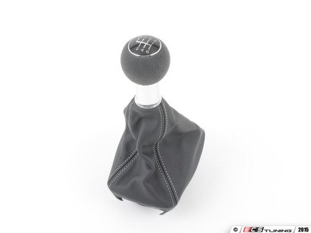 ES#1258941 - 8E0863278DHVDU - DTM Edition Shift Knob - Leather - Soul (Black)/Silver - 6 Speed - (NO LONGER AVAILABLE) - Upgrade your interior styling - Genuine Volkswagen Audi - 