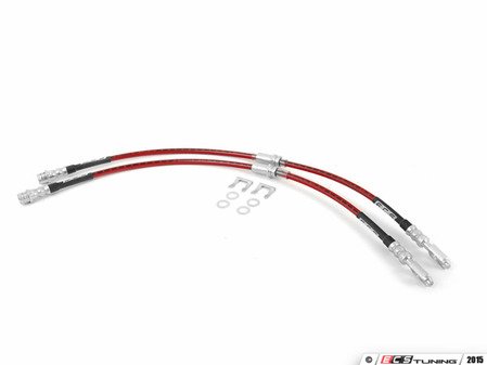 ES#1311 - ECS41037kt - Front Exact-Fit Stainless Steel Brake Lines - Front set of DOT-compliant lines for an improved pedal feel - ECS - Audi