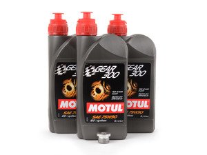 ES#2855474 - G052527A2KT2 - Manual Transmission Fluid Service Kit - Featuring 3 liters of full synthetic Motul 75W-90 fluid and a drain plug to service your transmission. M22x1.5 - Assembled By ECS - Volkswagen