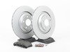 ES#2631411 - 4F0615601FKT4 - Rear Brake Service Kit - Featuring Meyle rotors and ECS DD23 "Daily Driver" ceramic pads. - Assembled By ECS - Audi