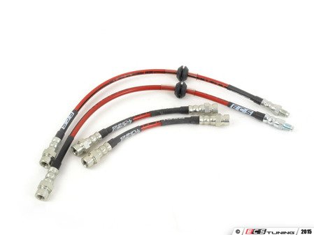 ES#2594844 - 002430ECS01KT - Exact-Fit Stainless Steel Brake Lines - Kit - DOT-compliant kit to improve pedal feel in your vehicle. - ECS - Porsche