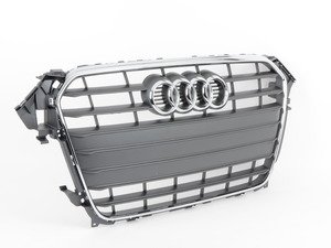 ES#2541012 - 8K0853651G1QP - Grille Assembly - Stone Grey With Chrome Trim - Clean up or change your look - Genuine Volkswagen Audi - Audi