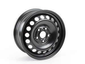 ES#2640246 - 5K0601027B03C - 15" Steel Wheel - Priced Each - 15"x6" ET47 5x112 Rally Black - Genuine Volkswagen Audi - Audi Volkswagen